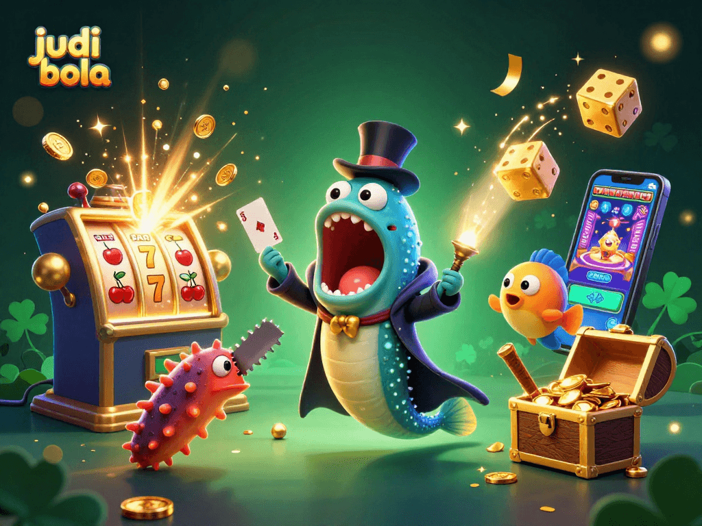 Experience thrilling judi bola action with a vibrant underwater magic scene filled with casino excitement.