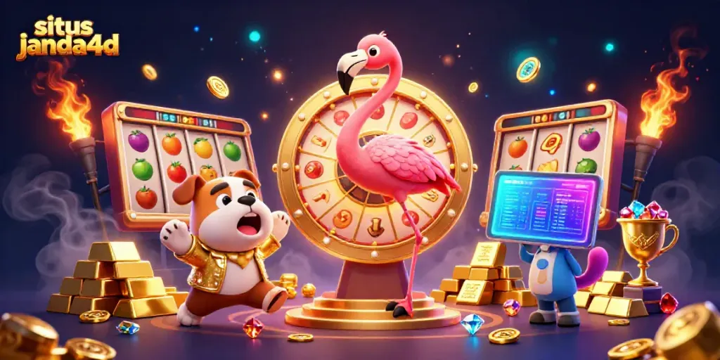 Putaran slot yang menarik di situs janda4d dengan elemen permainan yang berkilauan.