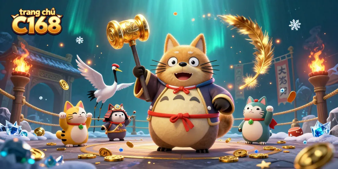 Experience thrilling gameplay at trang chủ C168 with dynamic casino scenes featuring lucky characters.