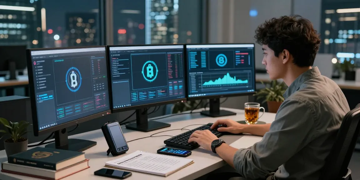 Recover lost crypto through expert analysis in a digital finance workspace filled with cryptocurrency tools and modern technology.