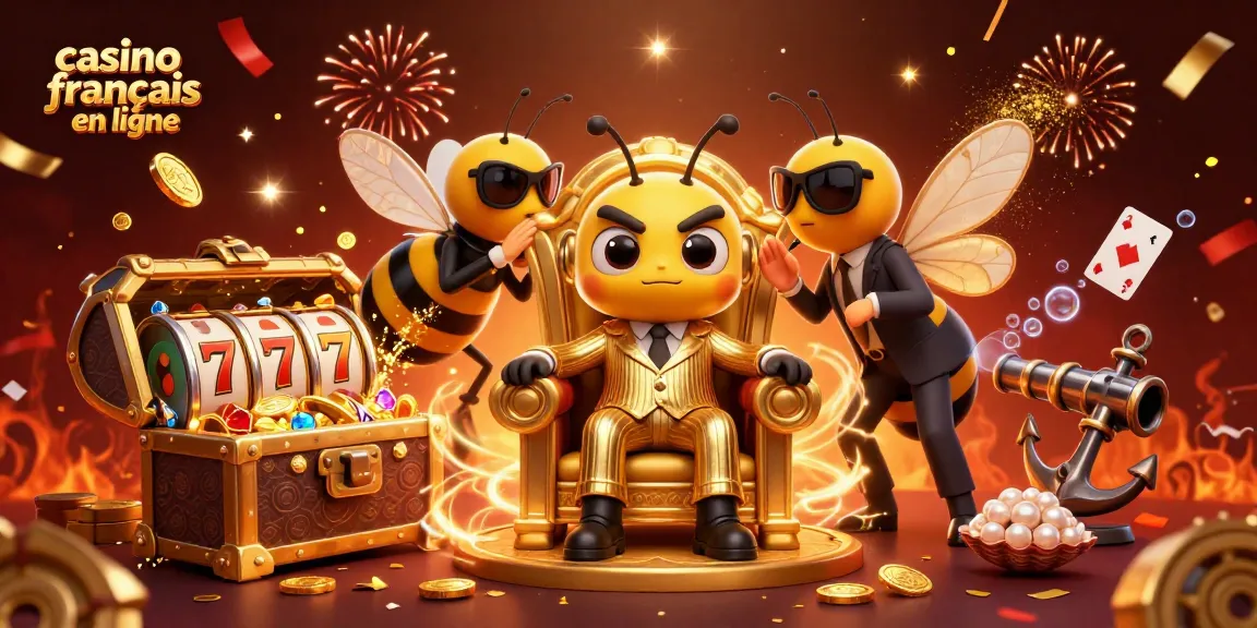 Explorez l'enchantement des jeux avec casino français en ligne où un patron d'abeille fictif règne sur des trésors étincelants.