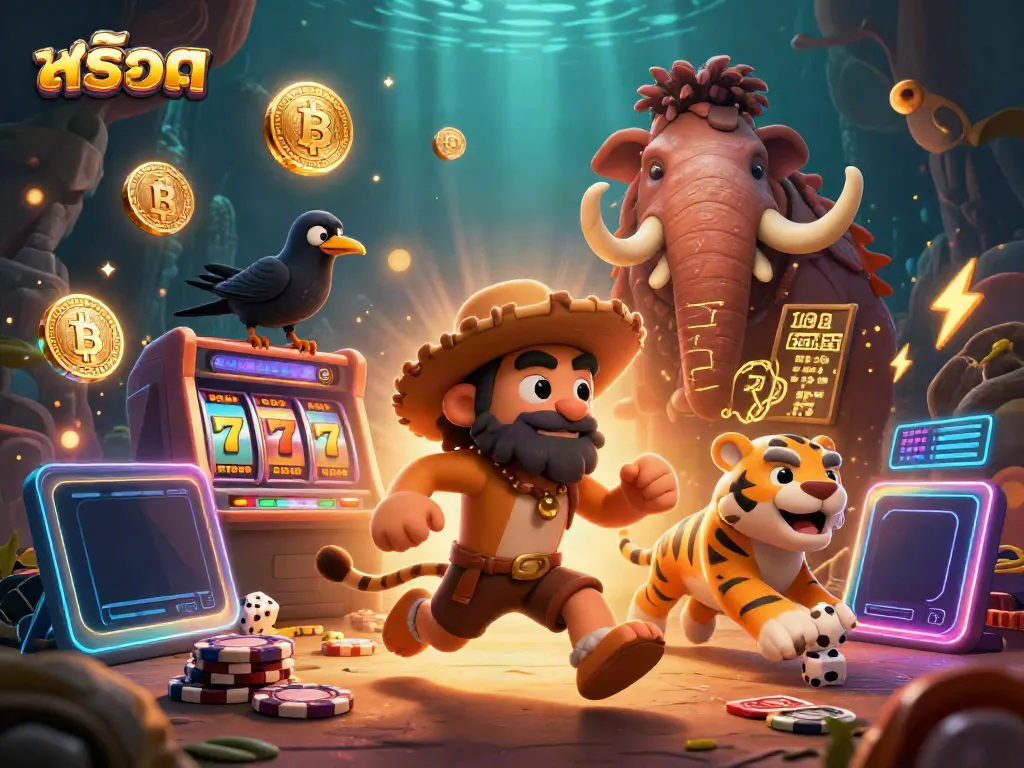 Experience exciting slots with สล็อต in a vibrant prehistoric casino setting!