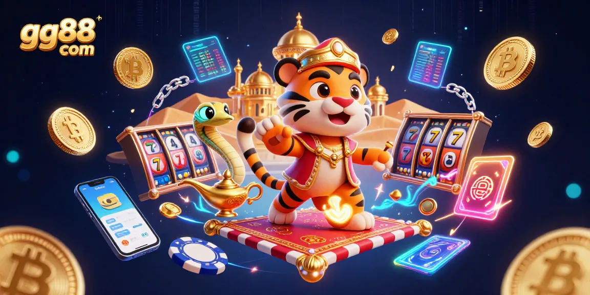 Engage with gg88 com's vibrant casino world featuring our unique tiger sultan in an enchanting setting.