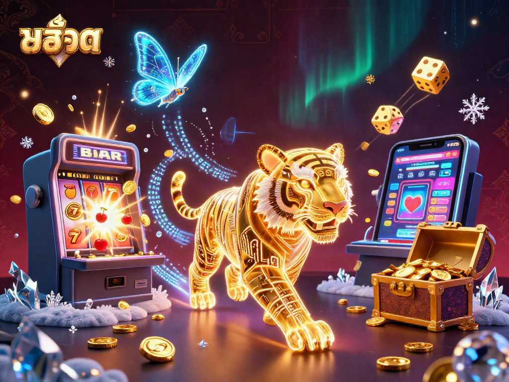 Experience vibrant สล็อต action in an exciting digital casino landscape filled with jackpot symbols.