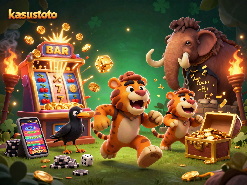 Kasustoto mengelola kasino prasejarah dengan karakter lucu dalam permainan slot yang menyenangkan.