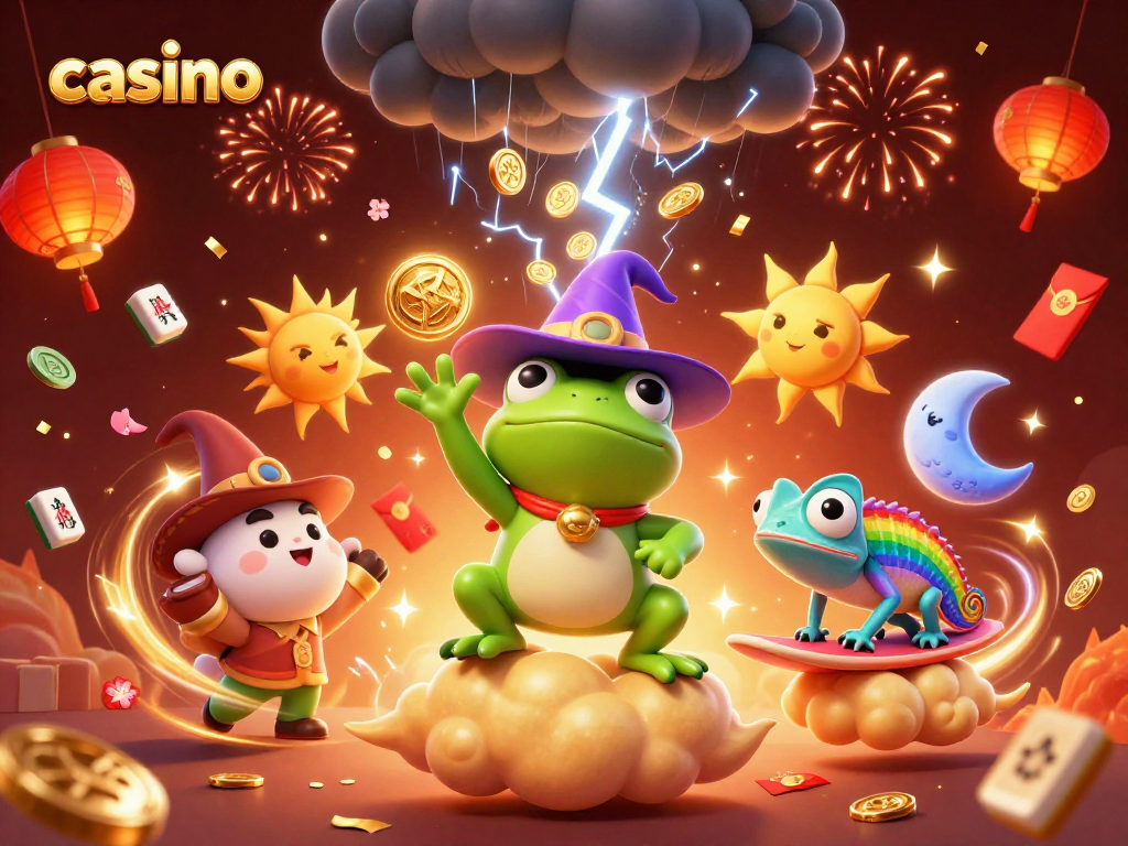 Experience a dazzling casino adventure with magical elements and vibrant characters.
