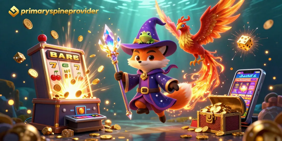 Permainan slot dengan jackpot mencengangkan di primbasspineprovider, menampilkan slot, simbol, dan karakter memukau.
