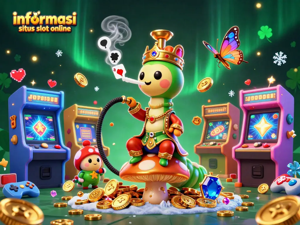 Temukan informasi situs slot online dengan ilustrasi 3D mengesankan dari permainan slot yang menarik dan mesin arcade.