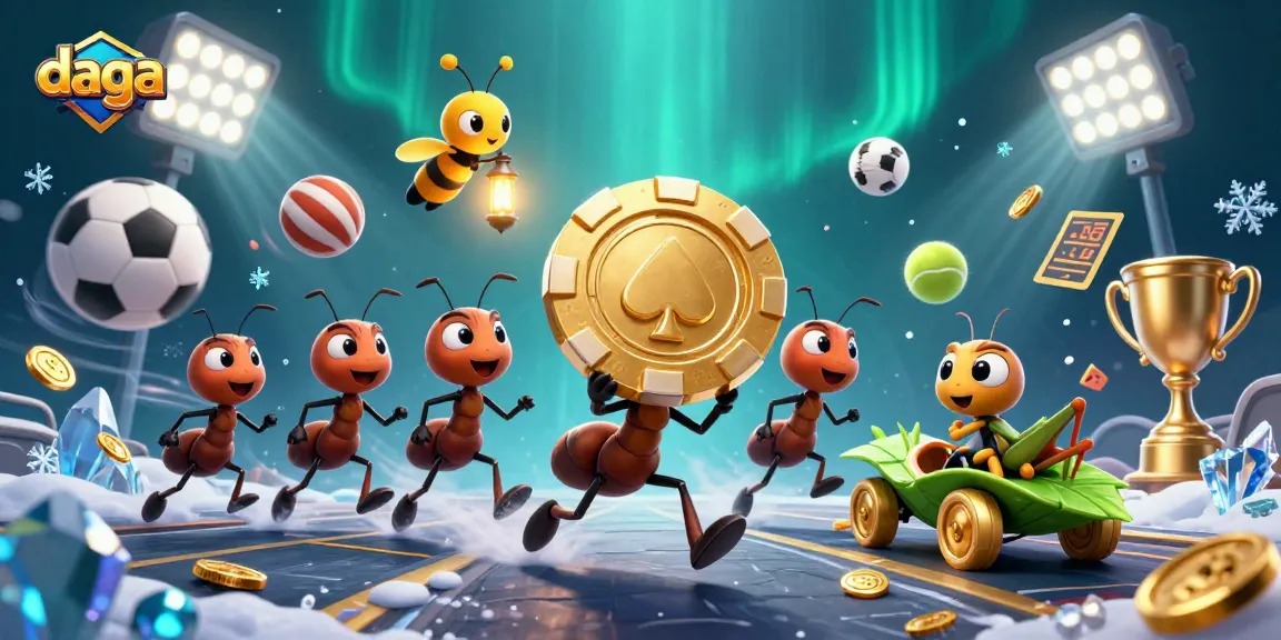 Daga players engaging in a high-stakes heist with a golden poker chip, showcasing a dynamic gambling scene.