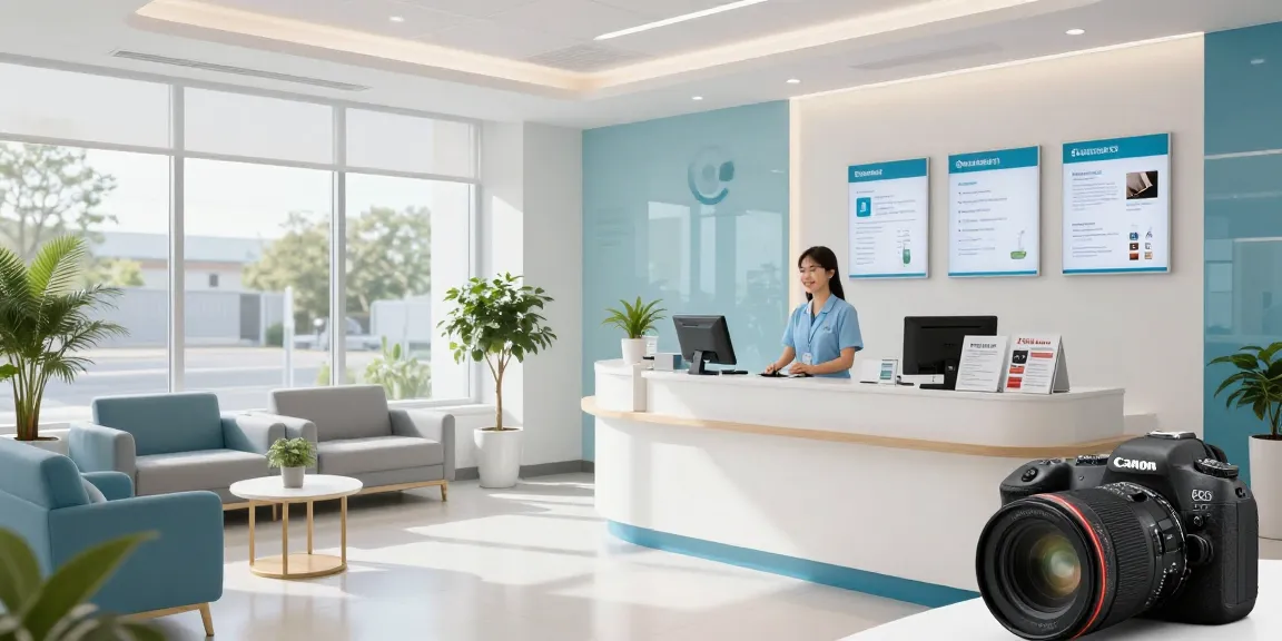 Deus Medical Shop: Modern health clinic reception area with compassionate patient care.