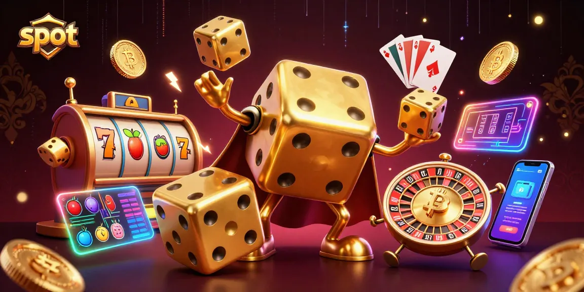 Menangkan slot dengan karakter dadu emas dan simbol keberuntungan di kasino virtual
