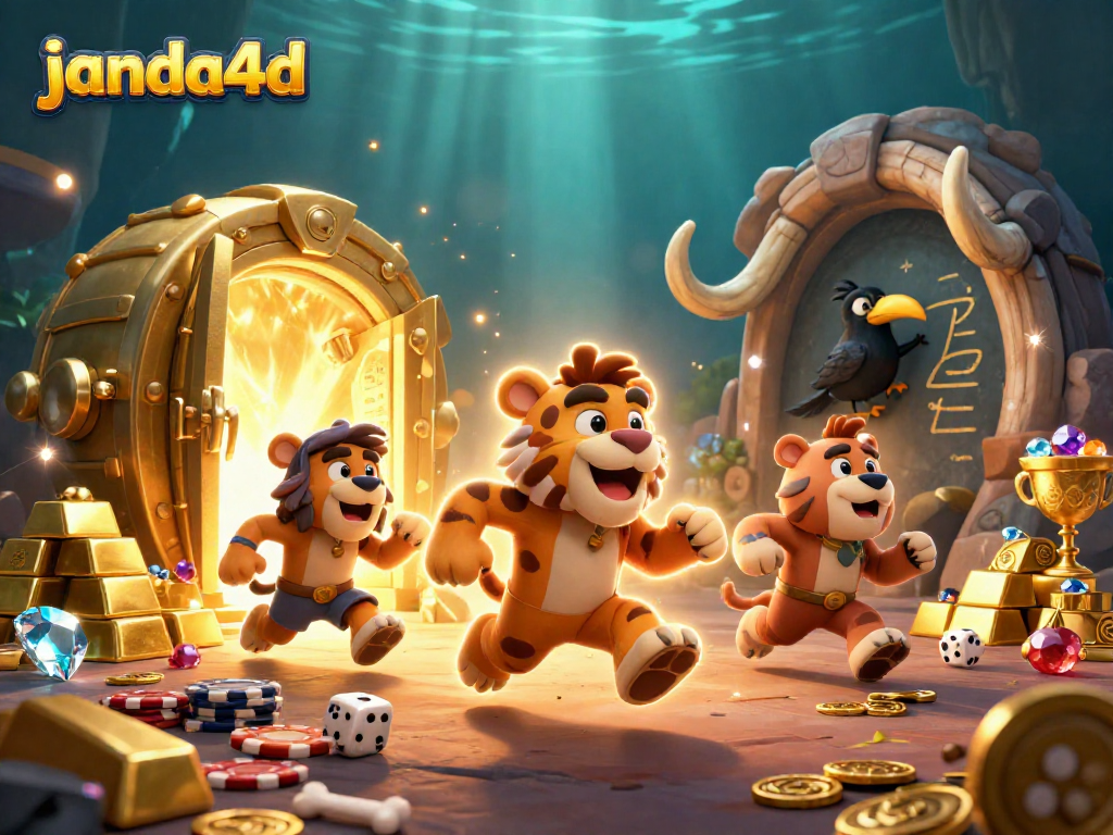 Permainan seru di janda4d saat manusia gua dan harimau sabertooth melayani pemain dengan simbol jackpot.