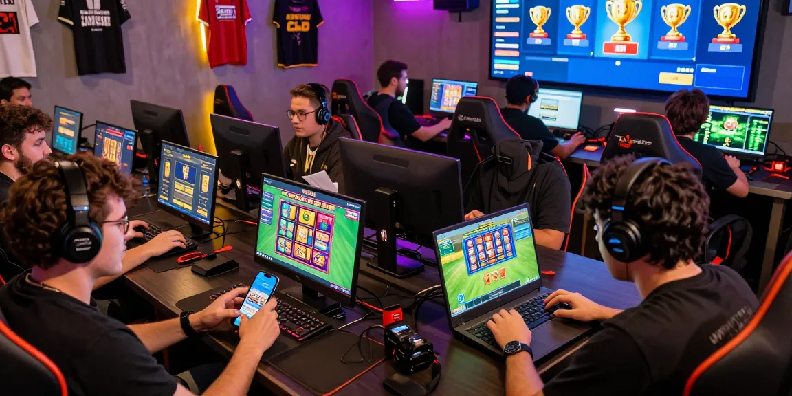 Players enjoying various games at situs raja 328, showcasing an energetic and modern gaming atmosphere.