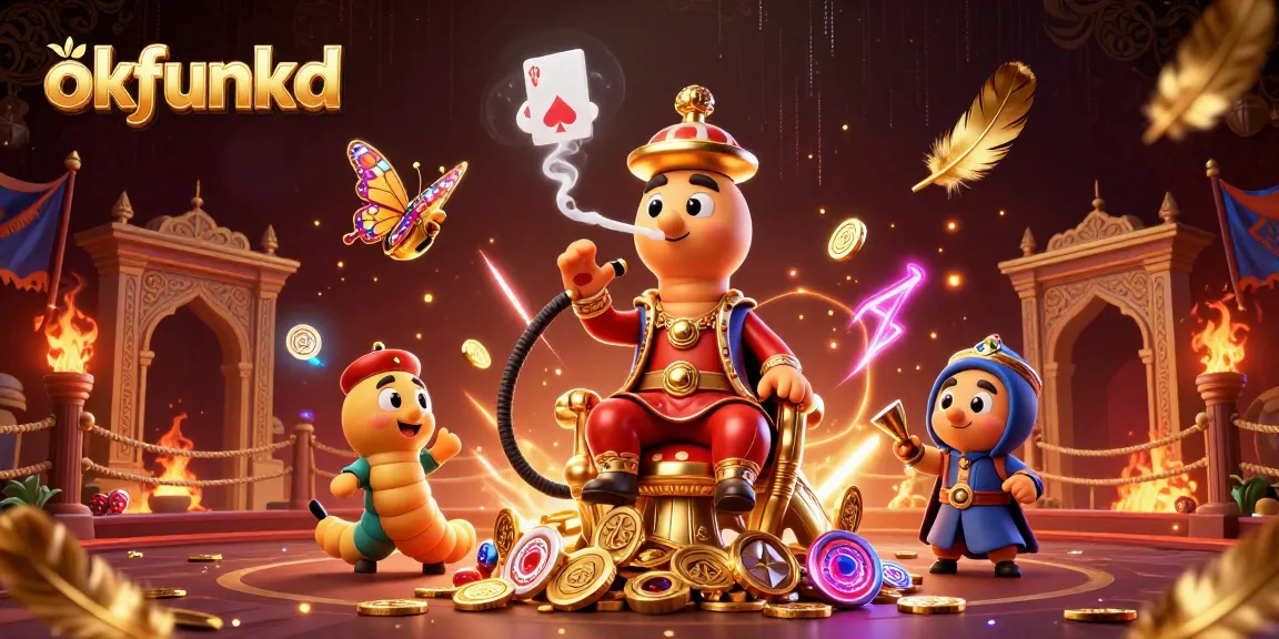 Win jackpots at okfunkd with vibrant casino characters and dynamic game elements