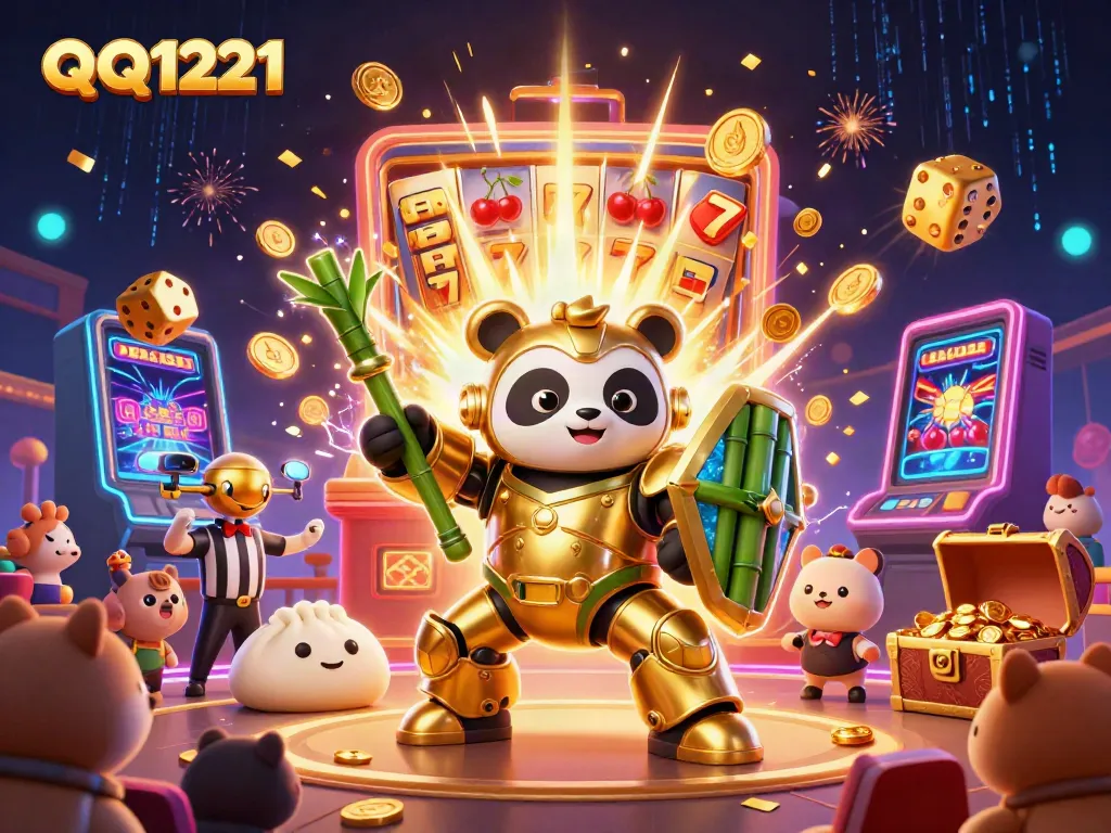 Engage in thrilling gameplay with QQ1221, featuring a golden panda hero and explosive jackpots.
