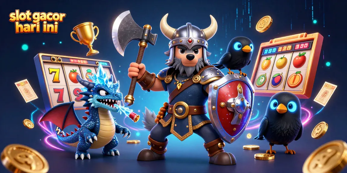 Engage with slot gacor hari ini by joining a vivid scene of 3D animated warriors and gaming elements.