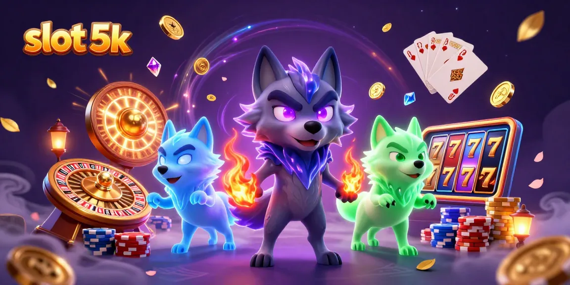 Spin to win with slot 5k as glowing wolves guide you through dynamic casino adventures.