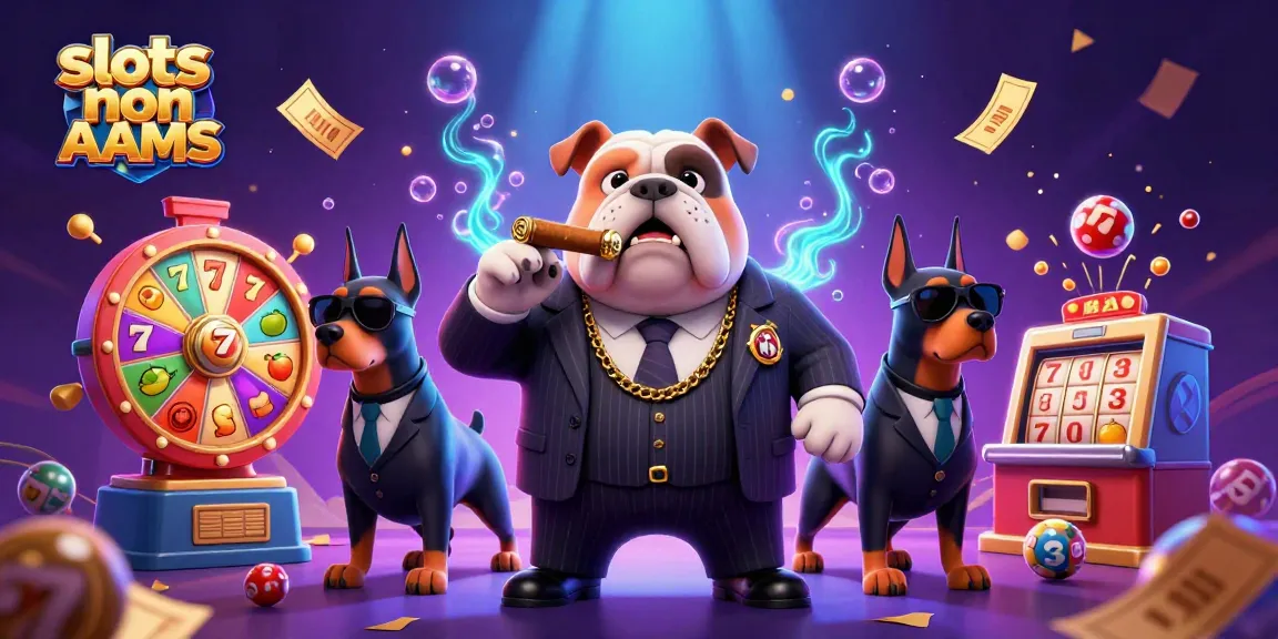 Gioca alle slot non AAMS con la mafia bulldog e i suoi bodyguard, in un'illustrazione vibrante e ricca di azione.
