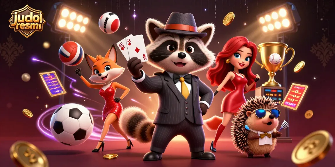 Experience thrilling judi bola resmi action with dynamic characters and sports elements showcasing the excitement of betting.