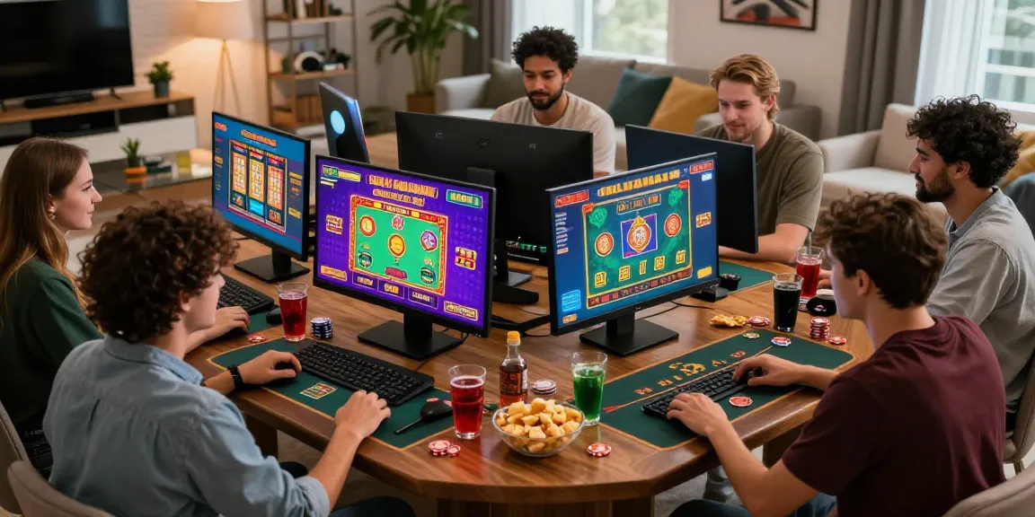 Exciting group playing us online casinos at selfeducatedamerican.com in cozy living room setting.