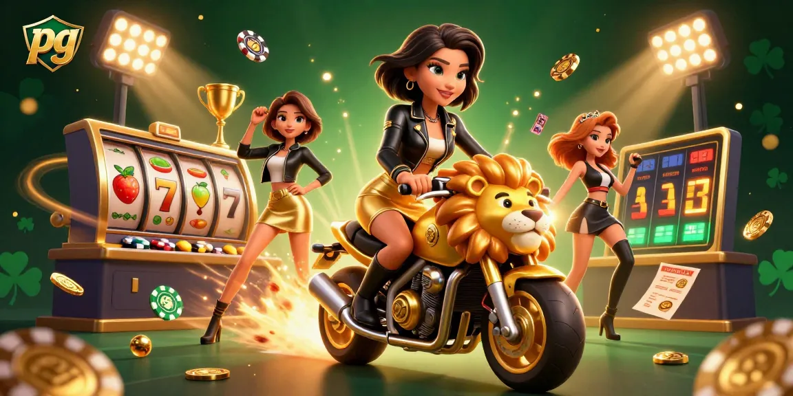 Engage in thrilling pg slot gameplay with a glamorous character and dynamic casino elements.