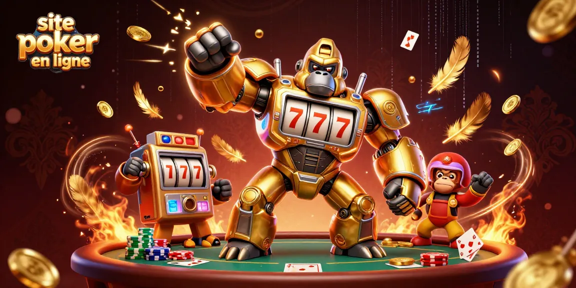 Gagnez des jetons sur le site poker en ligne grâce à une illustration dynamique et immersive.
