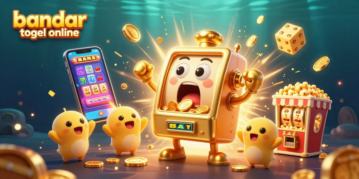 Experience big wins at bandar togel online with this vibrant slot machine jackpot scene.