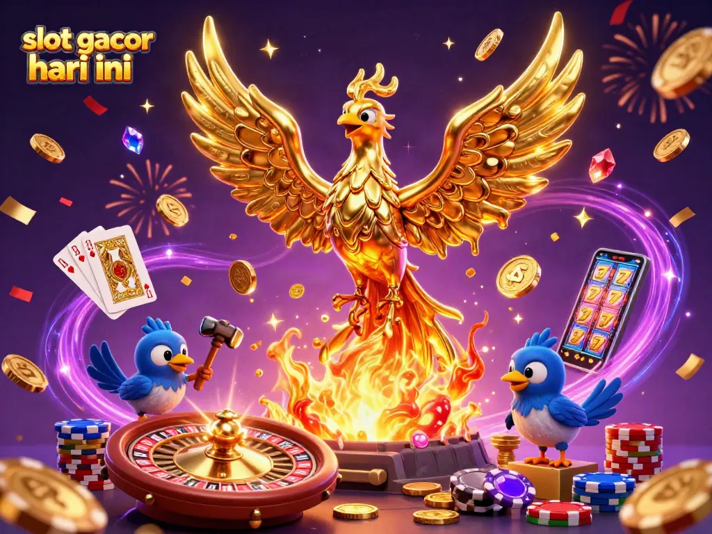 Experience the excitement of slot gacor hari ini with dynamic characters and vibrant casino elements.