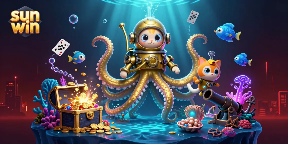 Engage in thrilling gameplay at sun win with dynamic elements and a vibrant 3D illustration.