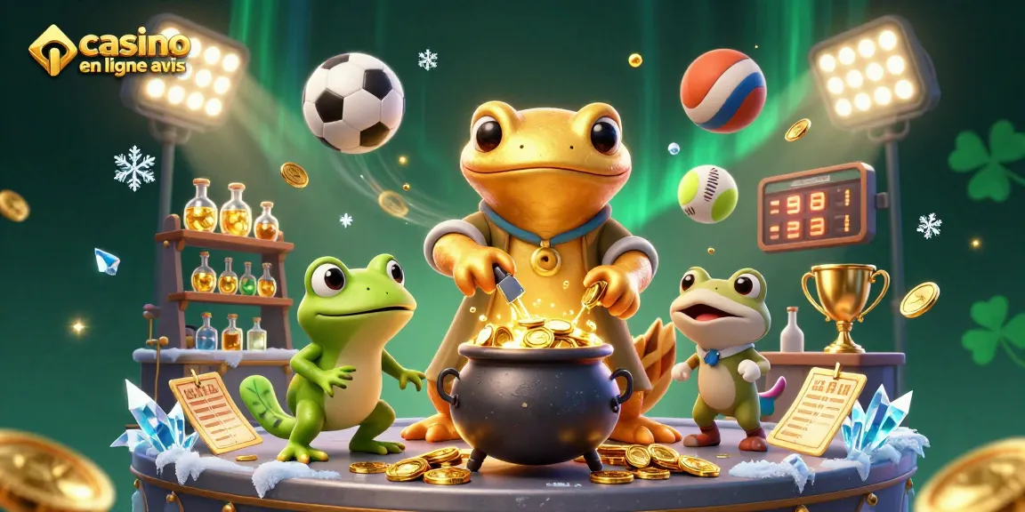 Jouer au casino en ligne avis avec des personnages colorés et des éléments dynamiques, ambiance festive et immersive.