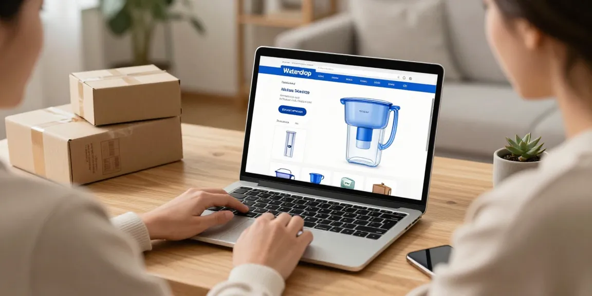 Waterdrop Alkaline DA97-17376B Water Filter featured in an online shopping experience, ideal for e-commerce product reviews and buyer's guides.